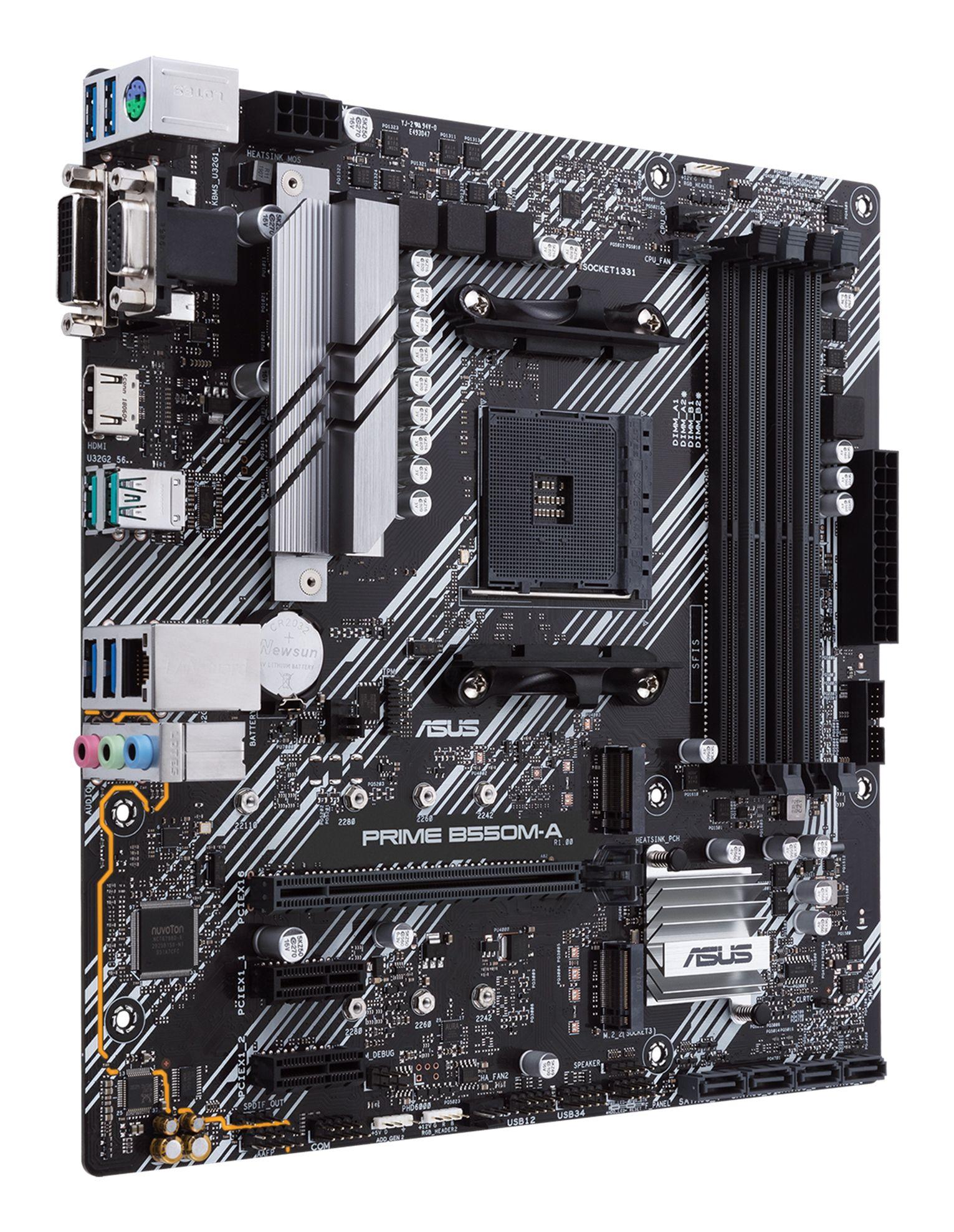 Motherboard ASUS PRIME B550M-A (AM4 - AMD Ryzen 3000 Series - micro-ATX - Preto) — miniatura 2