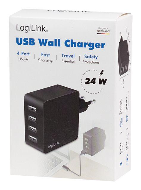 Carregador LOGILINK PA0336 (24 W - Até 24 W - Preto), miniatura 4