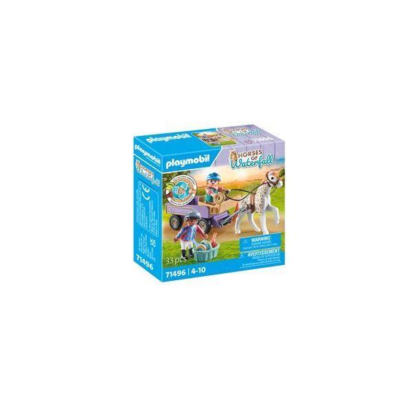 Carruagem com Pónei PLAYMOBIL 71496 (4 a 10 anos - Multicor)