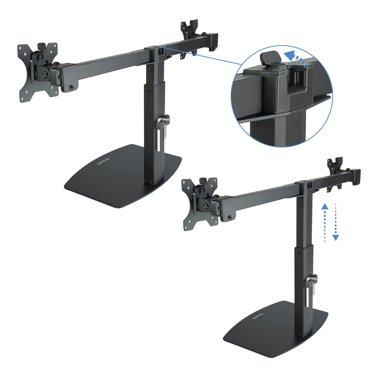 Suporte de Secretária para 2 Monitores TOOQ DB1727TN-B (17-27" - 6 kg por Braço - Preto), miniatura 3