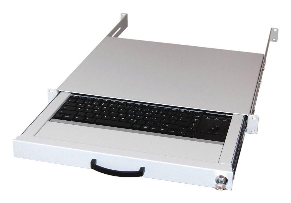 Gaveta de Teclado EQUIP 260612 (19" - 1U - Layout US - Trackball - Cinzento)