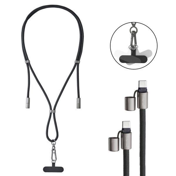 Cabo USB-C INTENSO Lanyard Cable 7991000 (1,65 m - USB-C - Preto) — miniatura 2