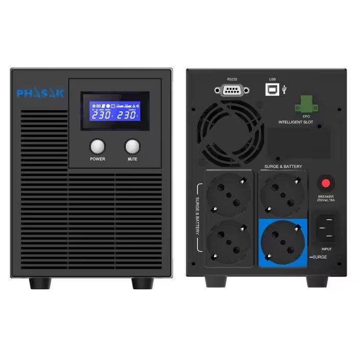 UPS PHASAK PH 7621 Protekt (Cabo de alimentação de energia - Tipo F - Cinzento) — miniatura 4