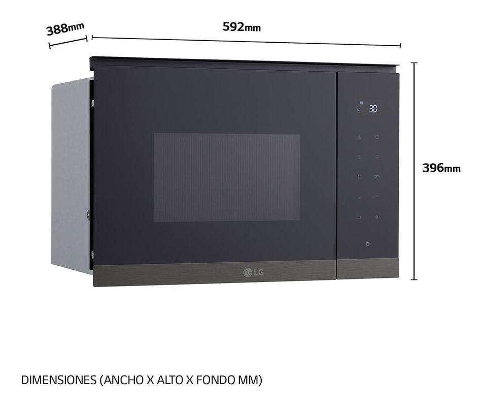 Micro-ondas Encastre LG MG7Z2593B (900 W - 1000 W - 25 l - Preto e Inox), miniatura 2