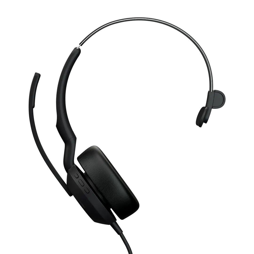 Headset JABRA Evolve2 50 MS Mono (Monofónico - Com fios - Supra-aural - Preto)