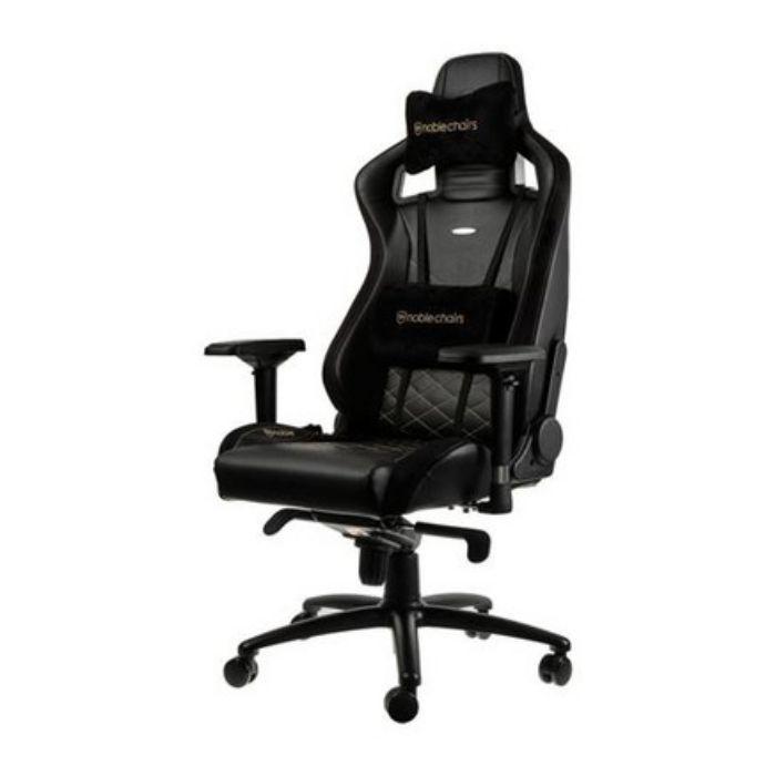 Cadeira Gaming NOBLECHAIRS EPIC (120 kg - Até 10 cm - Ajustáveis em 4D - Preto e Dourado), miniatura 3