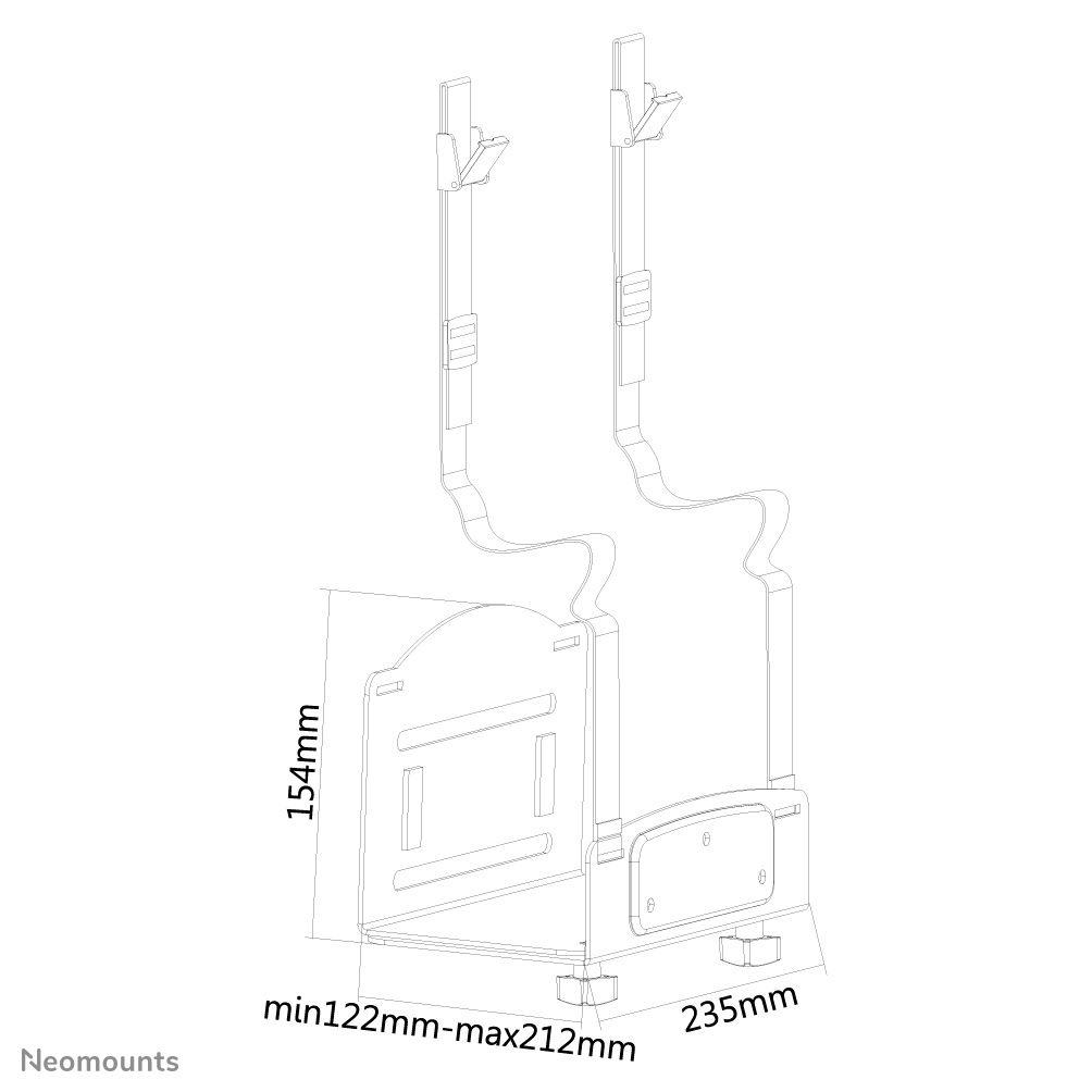 Suporte para CPU NEOMOUNTS CPU-W100BLACK (Aço - Preto), miniatura 5