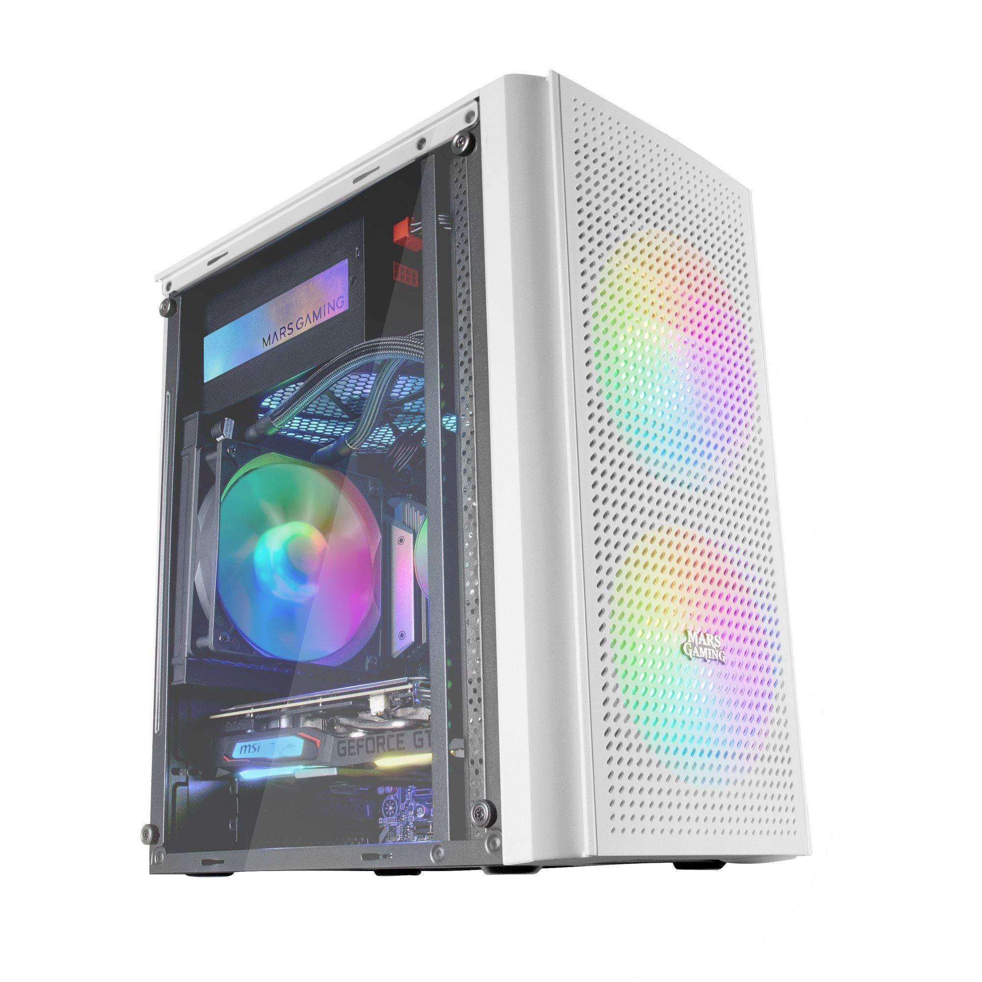 Caixa PC MARS GAMING MC300W (Micro ATX, Mini-ITX - 2,5" - RGB - Branco)