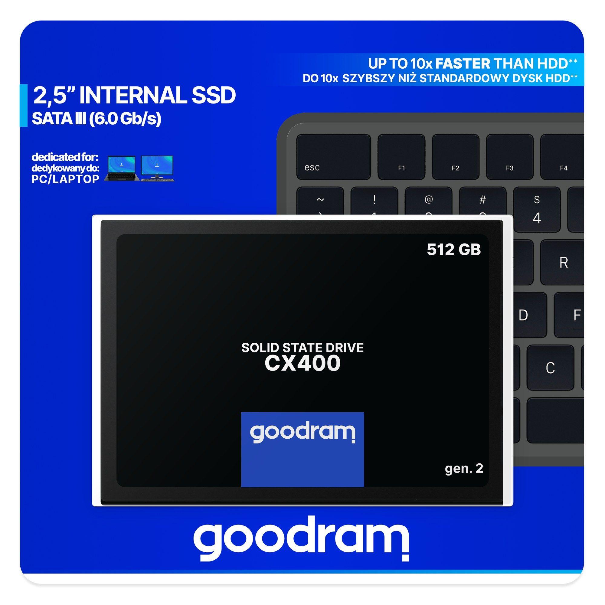Disco SSD GOODRAM CX400 Gen.2 (512 GB - 2,5" - SATA) — miniatura 6