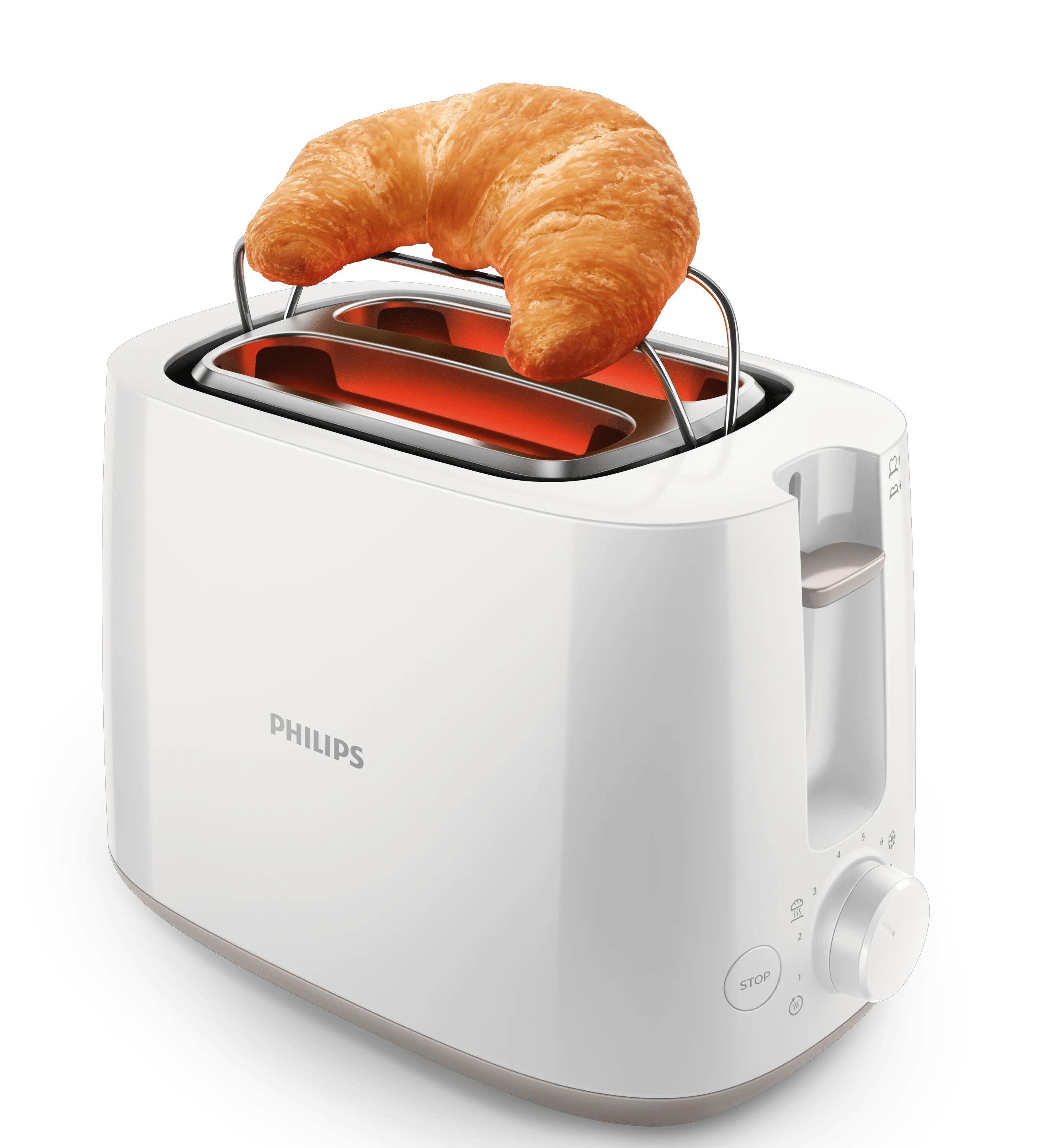 Torradeira PHILIPS Daily Collection HD2581/00 (830 W - 2 fatias - Plástico - Branco), miniatura 5