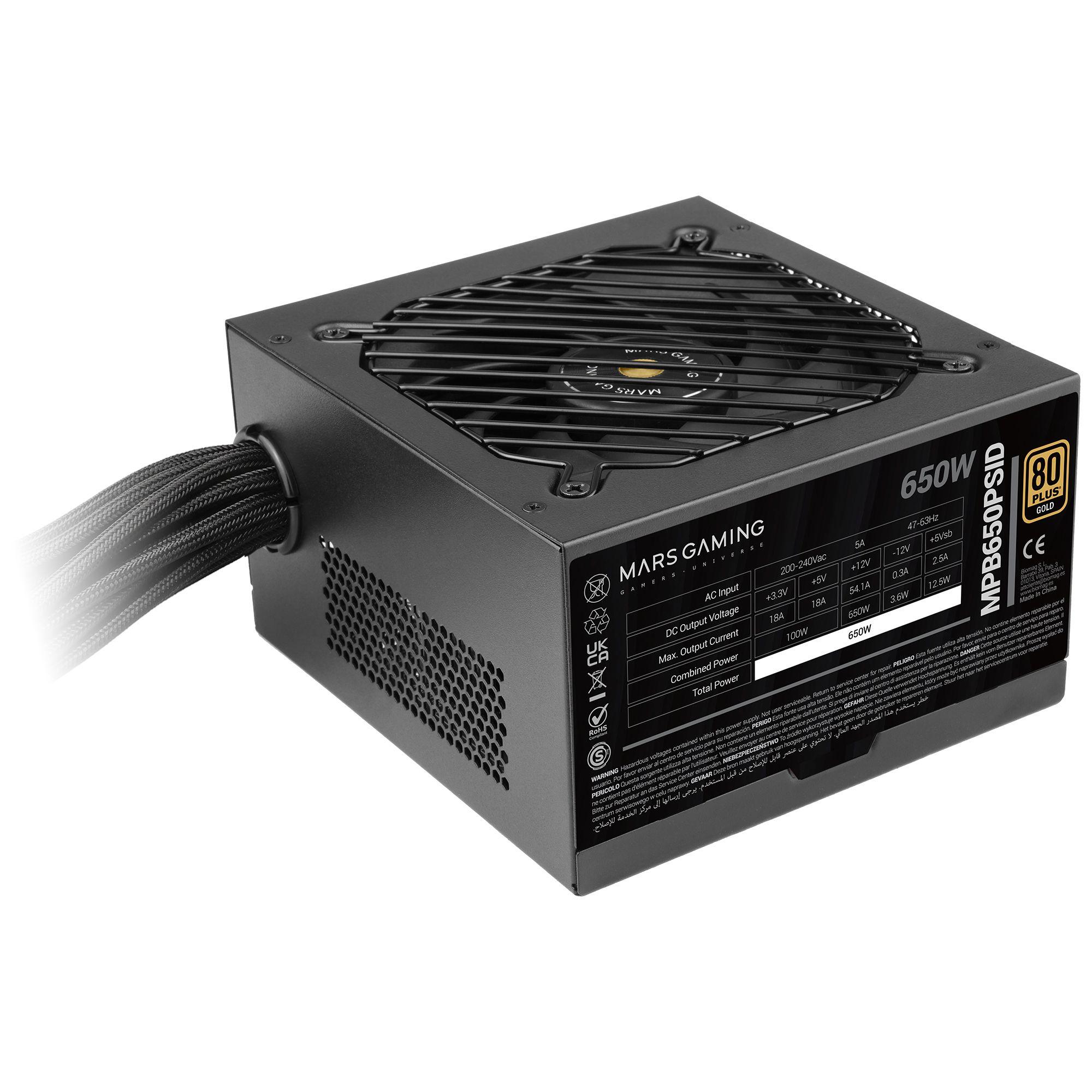 Fonte de Alimentação MARS GAMING MPB650PSID (ATX - 650 W - 80 Plus Gold - Preto), miniatura 3