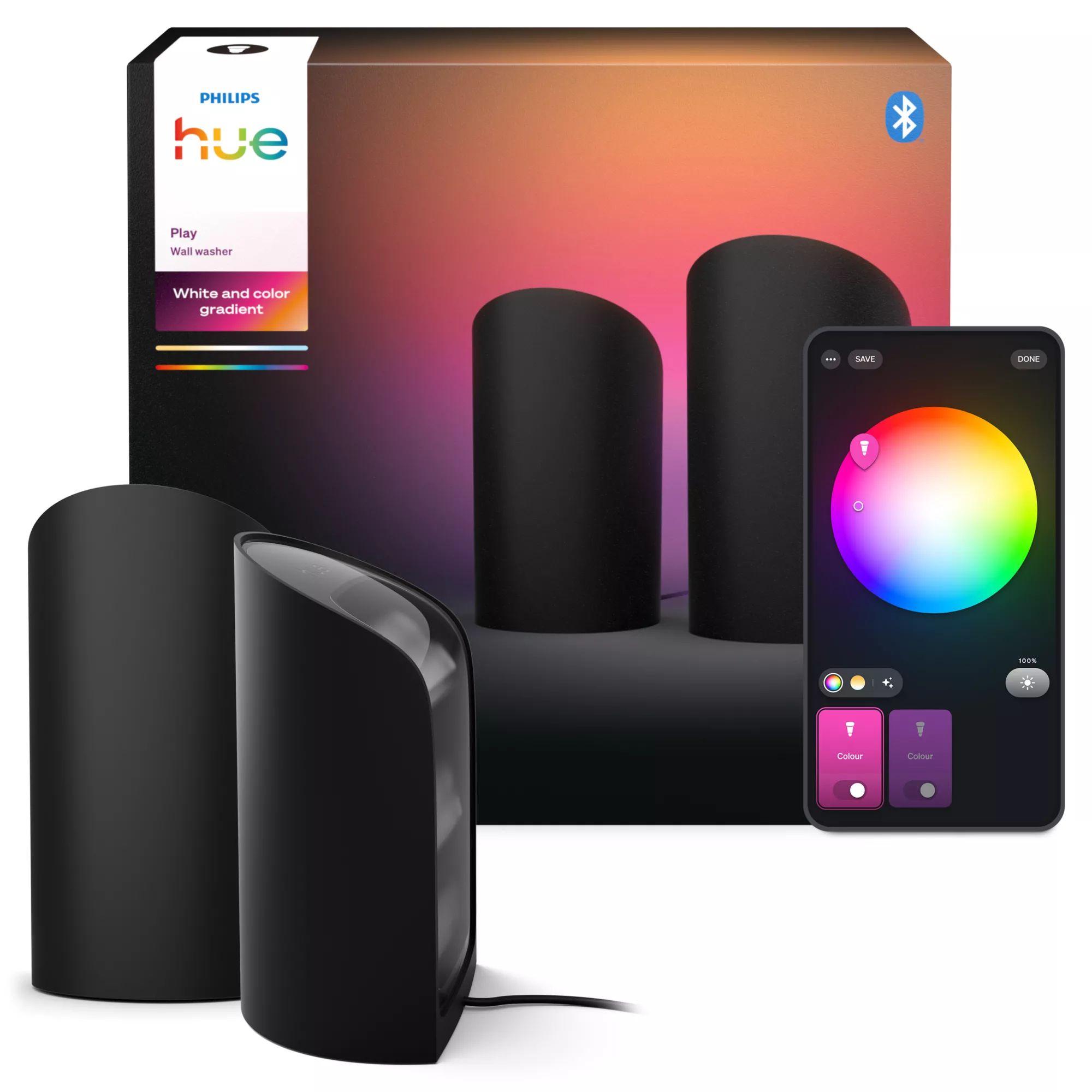 Candeeiro de Mesa LED PHILIPS Hue Play Wall Washer (Bluetooth; Zigbee - Bluetooth/Zigbee - Preto) — miniatura 4