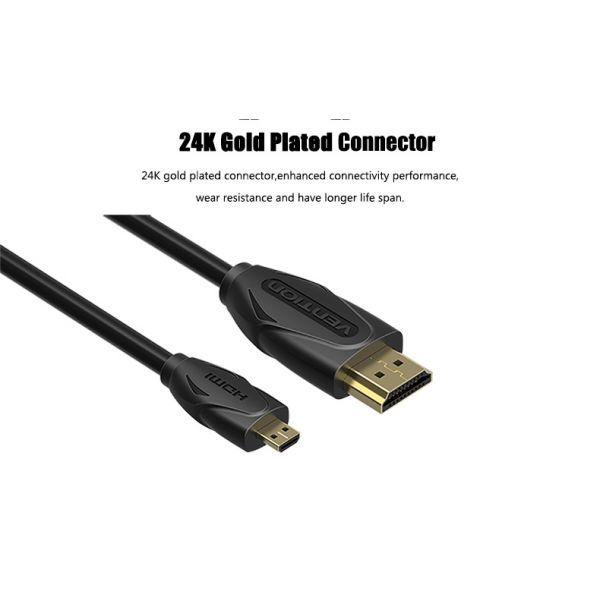 Cabo HDMI VENTION VAA-D03-B150 (1,5 m - 4K a 30 Hz - HDMI macho - Preto) — miniatura 2