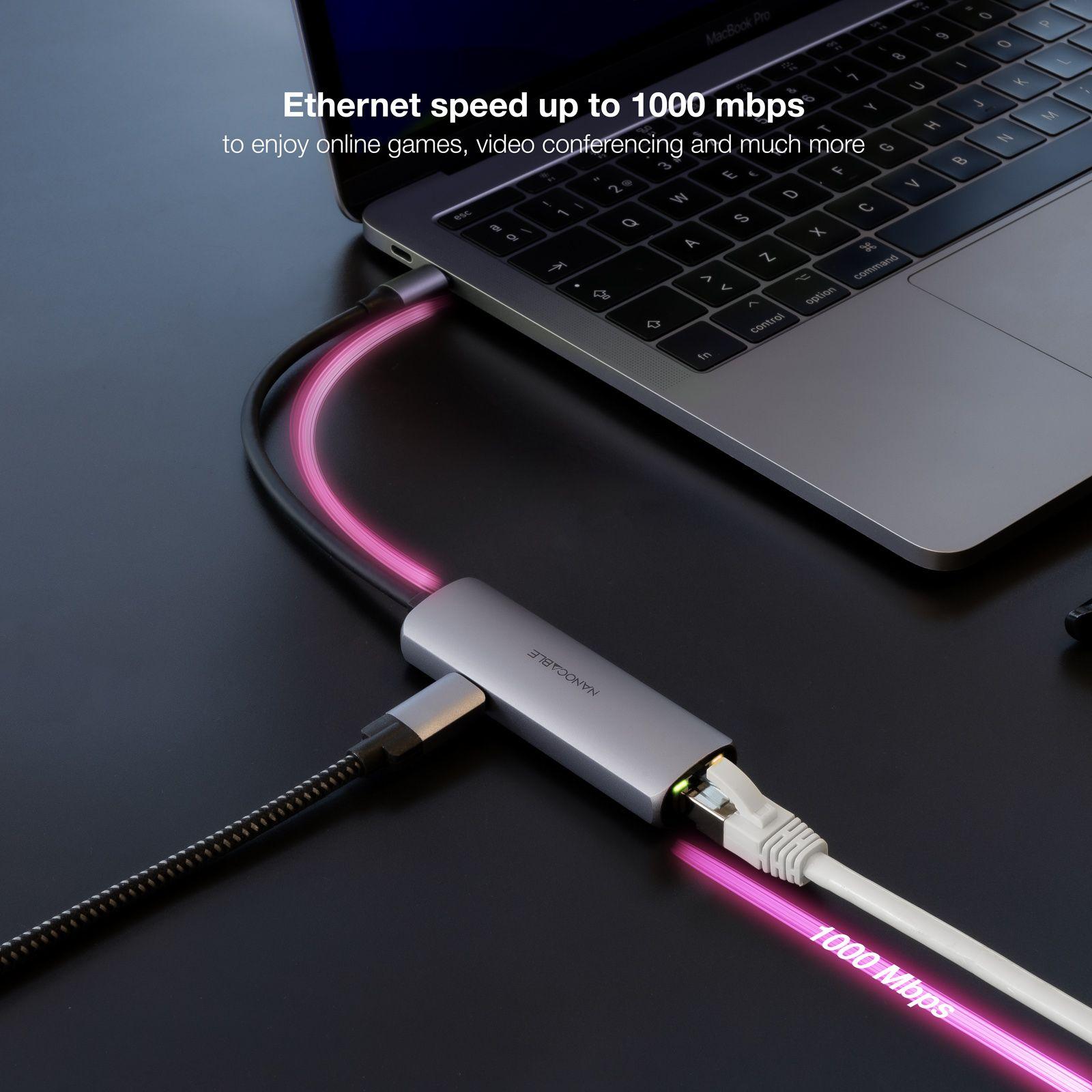 Hub USB-C NANOCABLE 10.16.4603 (0,18 m - Cinzento), miniatura 4
