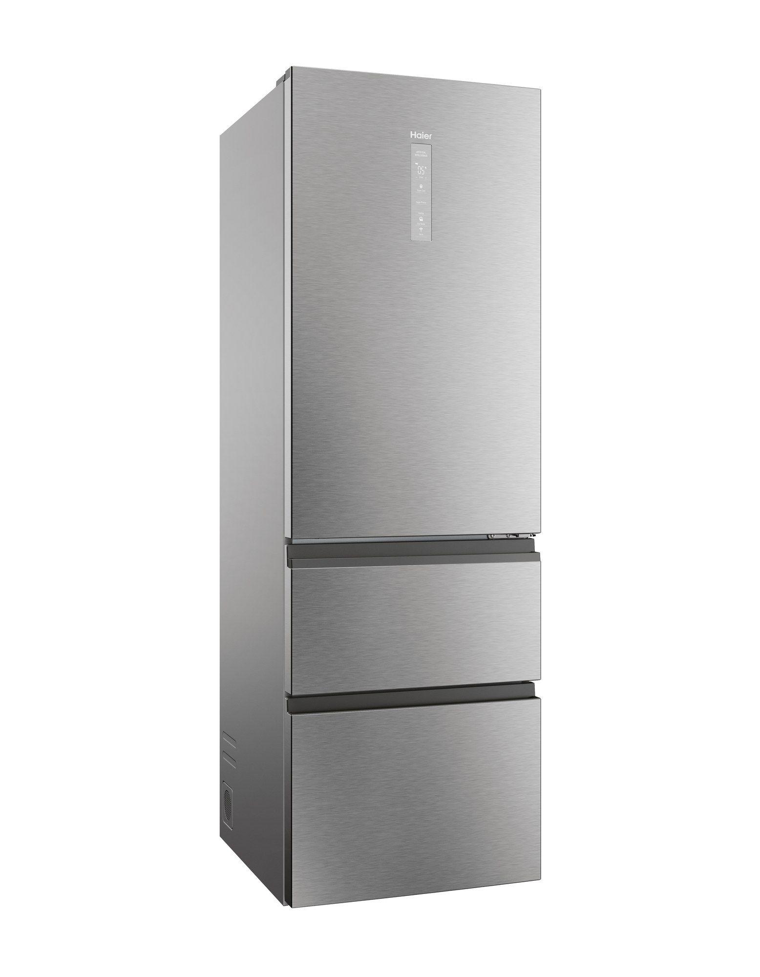 Frigorífico Combinado Independente HAIER HTW3618ENMG (360 l - hOn - 185x59,5x66,7 cm - Inox) — miniatura 3