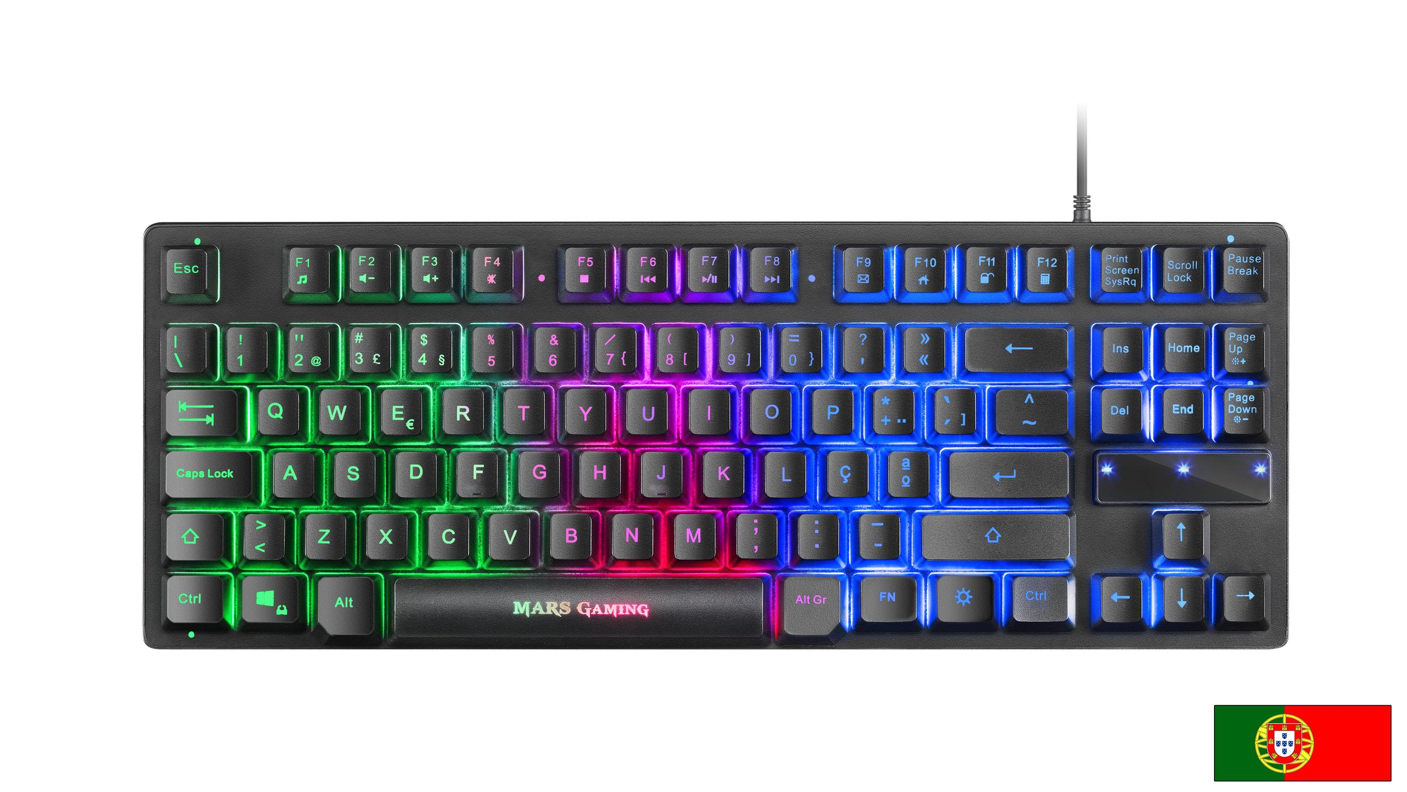 Conjunto Teclado e Rato MARS GAMING MCPTKL (Português - Membrana - TKL - Preto), miniatura 2