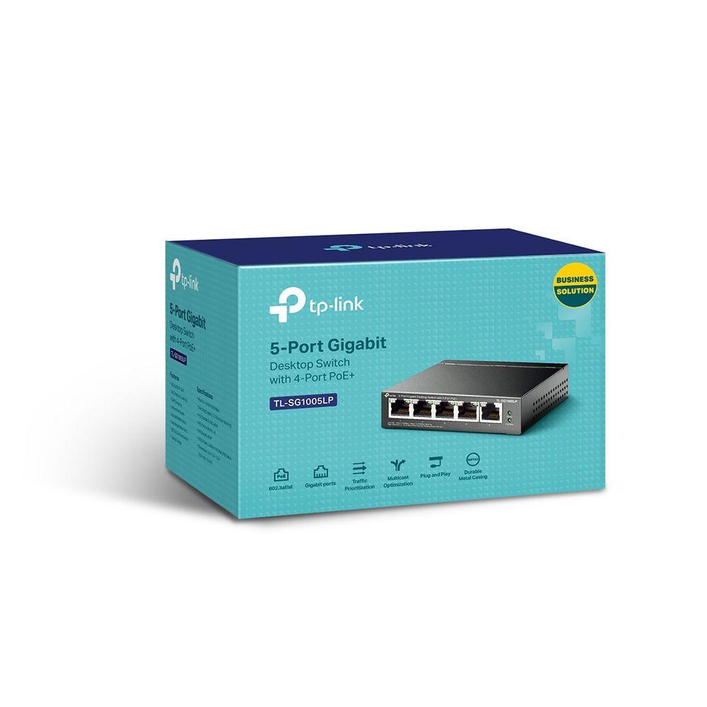 Switch TP-LINK TL-SG1005LP (Gigabit Ethernet - Até 1000 Mbps - 10 Gbit/s - Preto) — miniatura 3