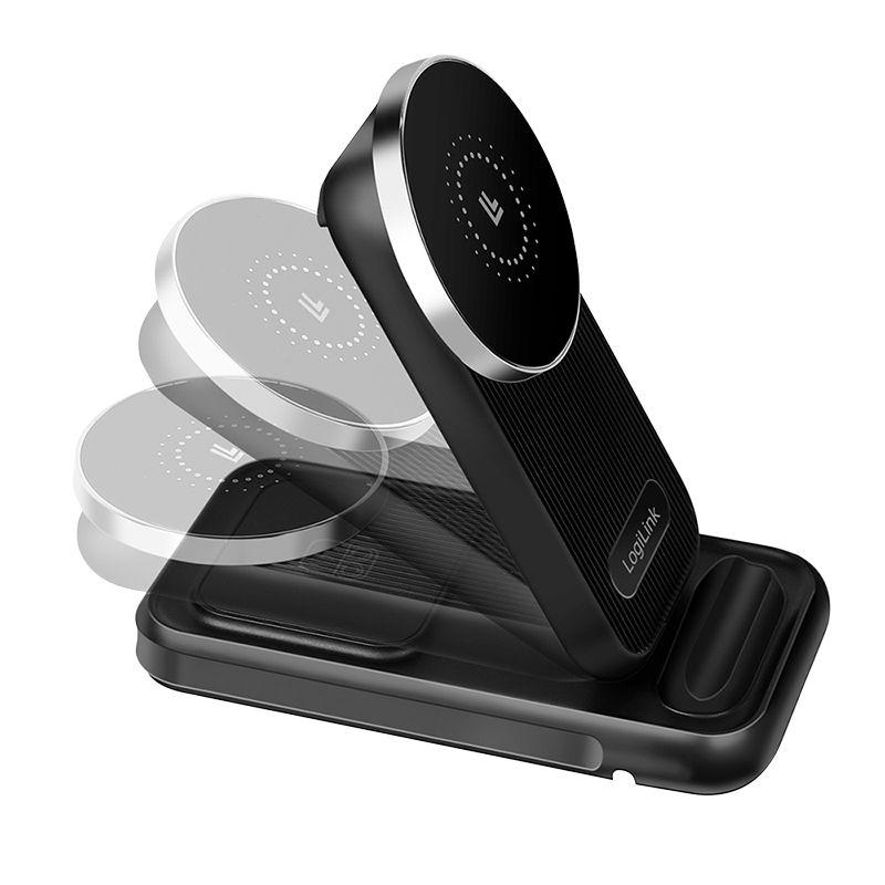 Estação de Carregamento Sem Fios LOGILINK PA0292 (20,5 W - Apple - Preto), miniatura 6
