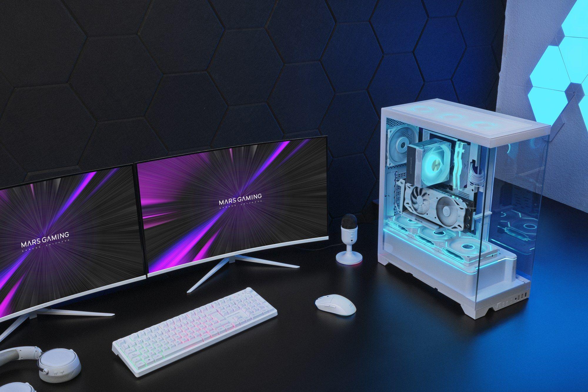 Caixa de Computador MARS GAMING MCPRISMAW (ATX, Micro ATX, Mini-ITX - Midi Tower - Vidro temperado - Branco) — miniatura 8