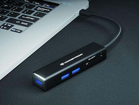 Hub USB-C CONCEPTRONIC DONN08B (20 cm - Preto) — miniatura 4