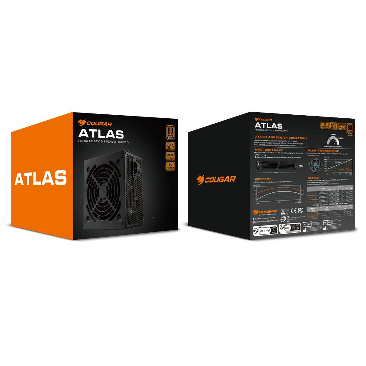 Fonte de Alimentação COUGAR Atlas CGRVG-650 (ATX - 650 W - 80 PLUS Bronze - Preto), miniatura 7