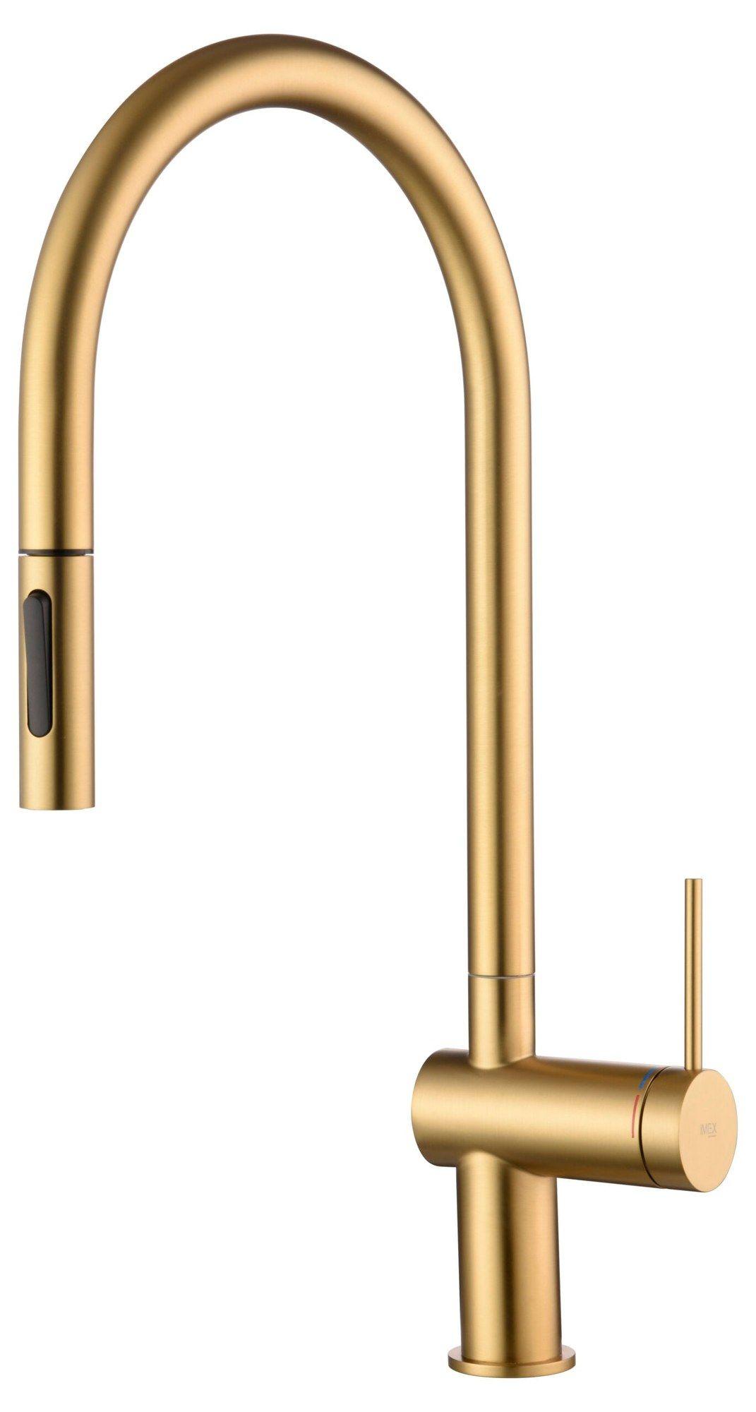 Torneira de Cozinha IMEX GCE026/OC (Ouro Escovado)