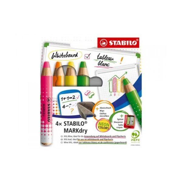 Lápis Marcador para Quadro Branco STABILO MARKdry Neon (Madeira - Cores Néon Sortidas) — miniatura 2