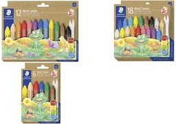 Lápis de Cera STAEDTLER Noris junior 224 C18 (Conjunto de 18)
