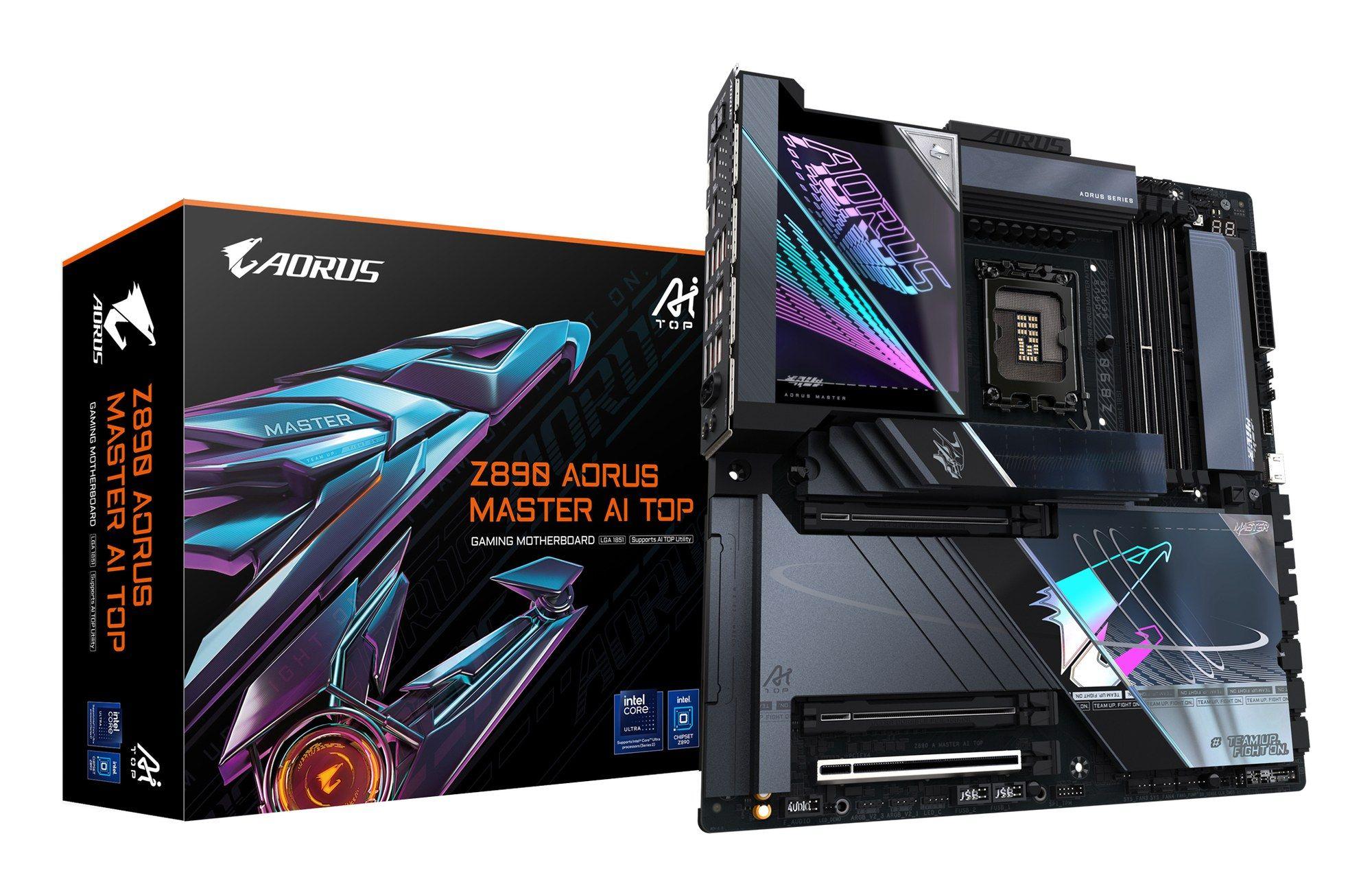 Motherboard GIGABYTE Z890 AORUS MASTER AI TOP (LGA 1851 - Intel Core Ultra - E-ATX - Preto)