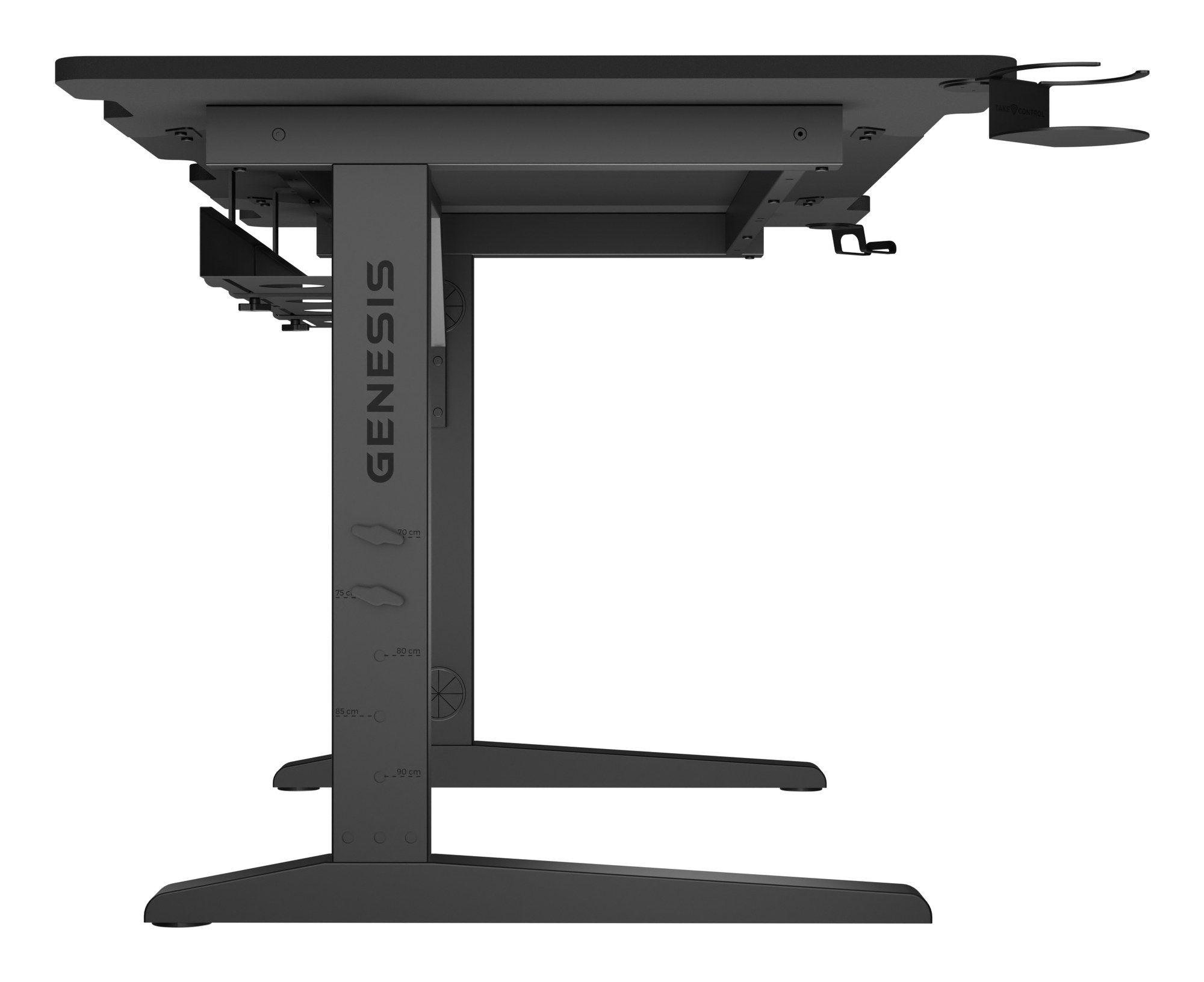 Secretária Gaming GENESIS Holm Modular 140 (1400 x 750 mm - Forma retangular - Multicor - Preto) — miniatura 4
