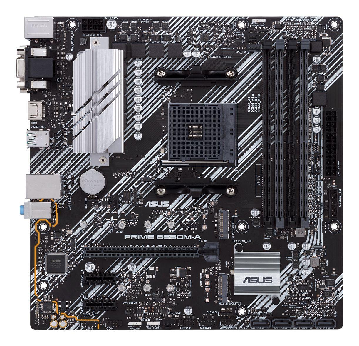 Motherboard ASUS Prime B550M-A/CSM (AM4 - AMD Ryzen 3000 Series - micro ATX - Preto e Prateado) — miniatura 2