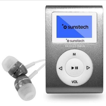 Leitor MP3 SUNSTECH Dedalo III 8GB (Rádio FM - 1,1" - Cinzento)