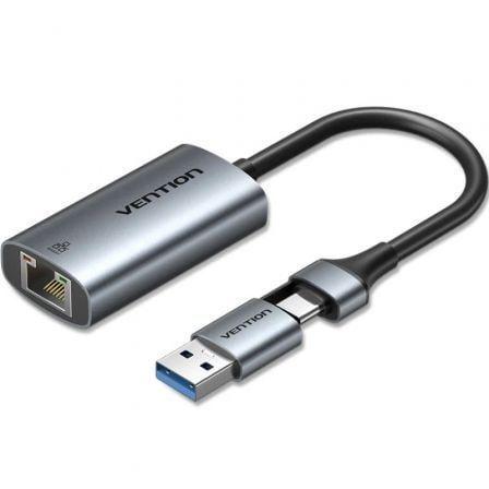 Adaptador USB-A e USB-C para RJ45 VENTION CFQHB (0,15 m - Preto)