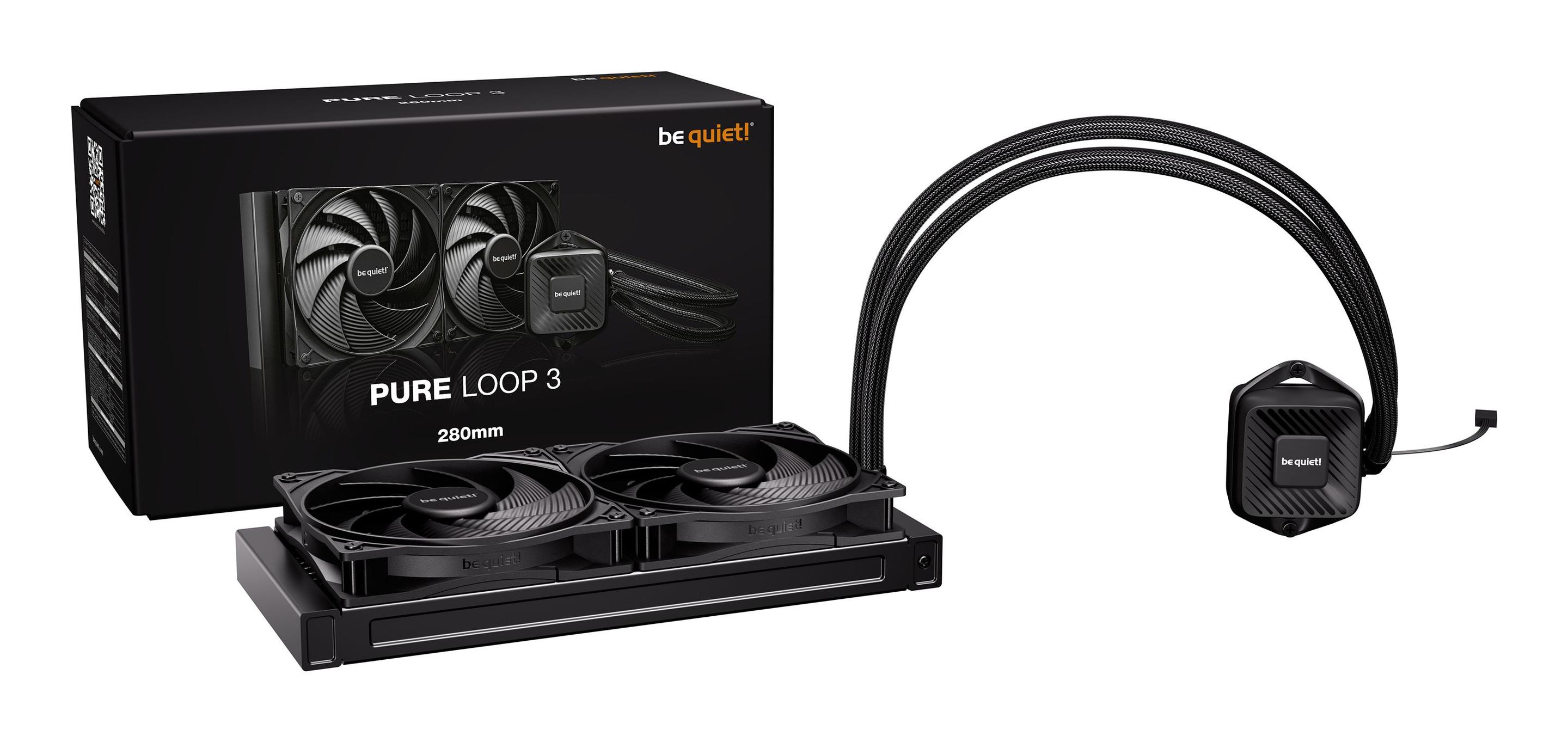 Refrigeração Líquida All-in-One BE QUIET! Pure Loop 3 280mm (140 mm - 2 ventoinhas - 2100 RPM - Preto), miniatura 4