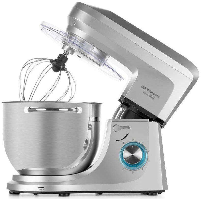 Batedeira Amasseira ORBEGOZO AM 8000 (1800 W - 7 l - Prateado), miniatura 3
