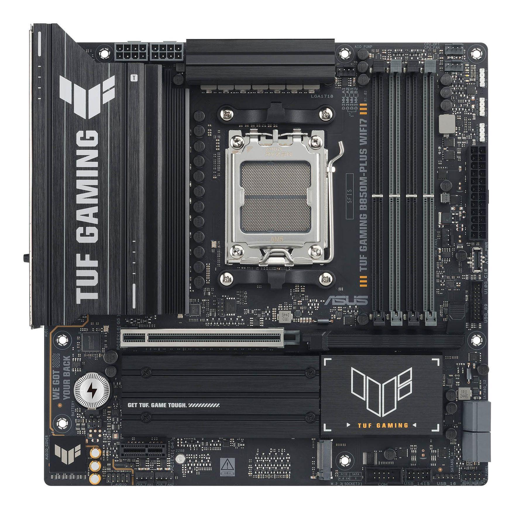 Motherboard ASUS TUF GAMING B850M-PLUS WIFI7 (AM5 - micro ATX - ATX - Preto)