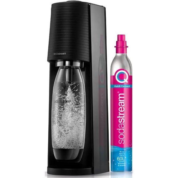 Máquina de Gaseificar Água SODASTREAM Terra (Altura 43 cm - Preto)