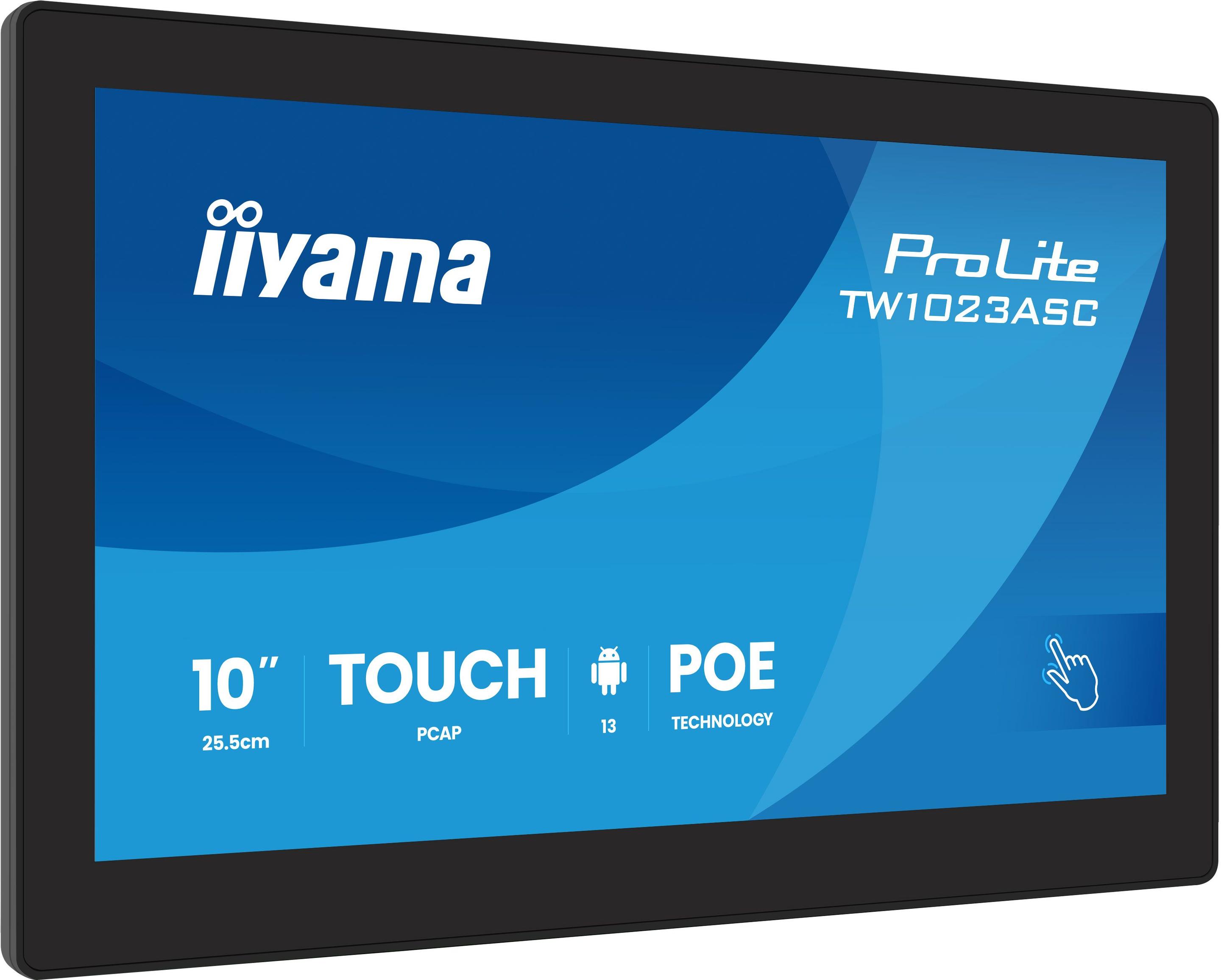 Monitor Tátil IIYAMA ProLite TW1023ASC-B3P (10,1'' - Android 13 - Preto)