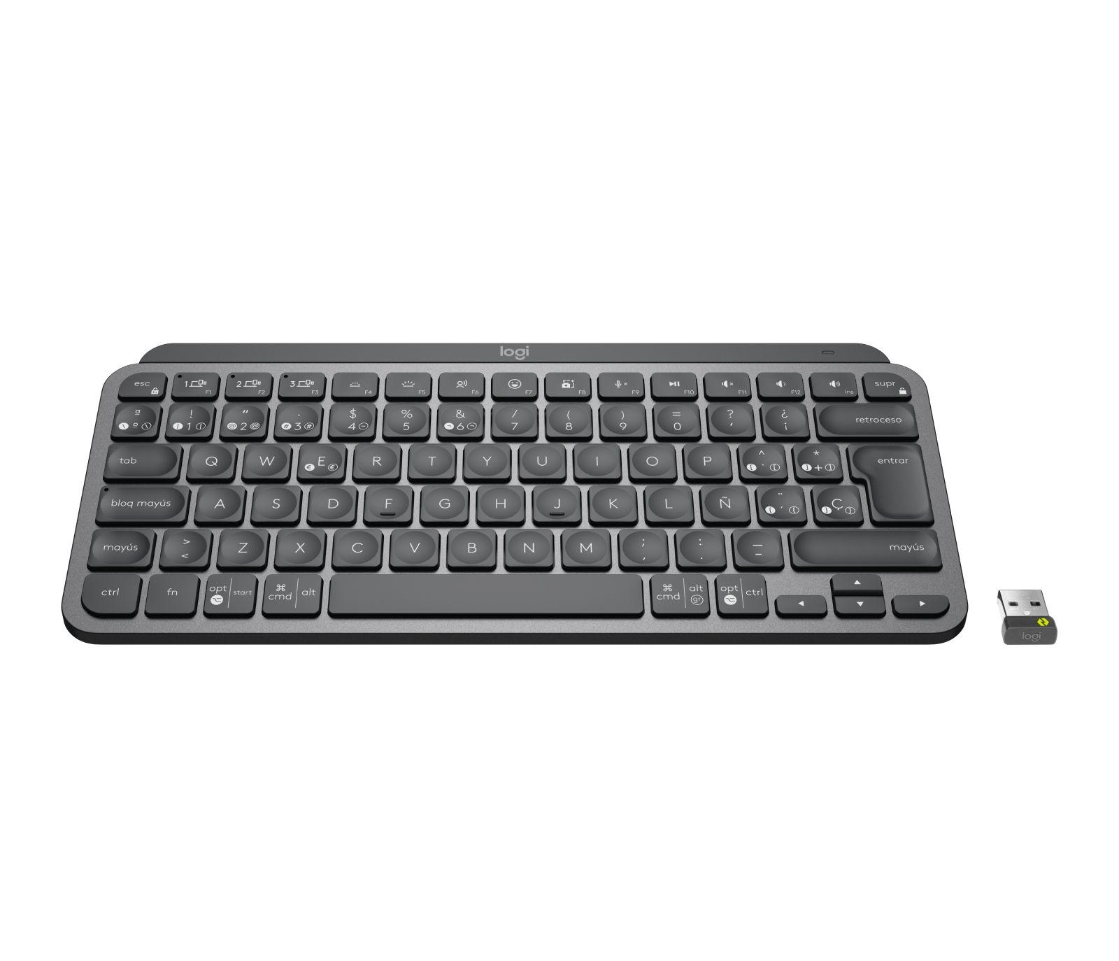 Teclado LOGITECH MX Keys Mini for Business (Francês - Teclas tesoura - RF Wireless + Bluetooth - Grafite) — miniatura 2