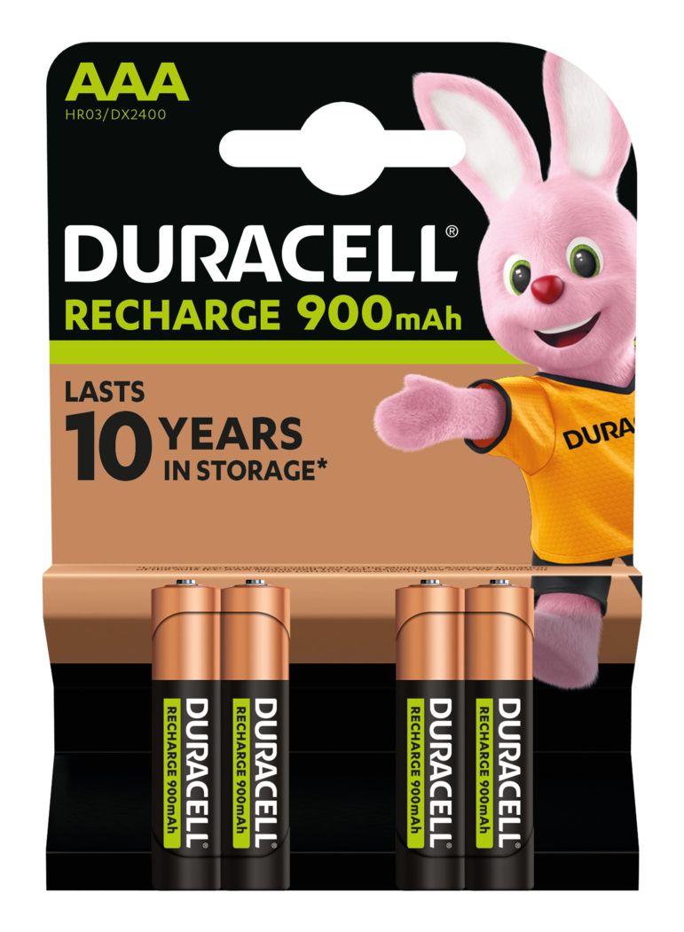 Pilhas Recarregáveis DURACELL HR03-A (AAA - 900 mAh - 1,2 V)