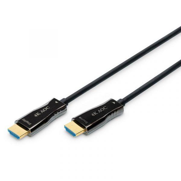 Cabo HDMI de Fibra Ótica Híbrida DIGITUS AK-330125-100-S (10 m - 4K - Preto), miniatura 2