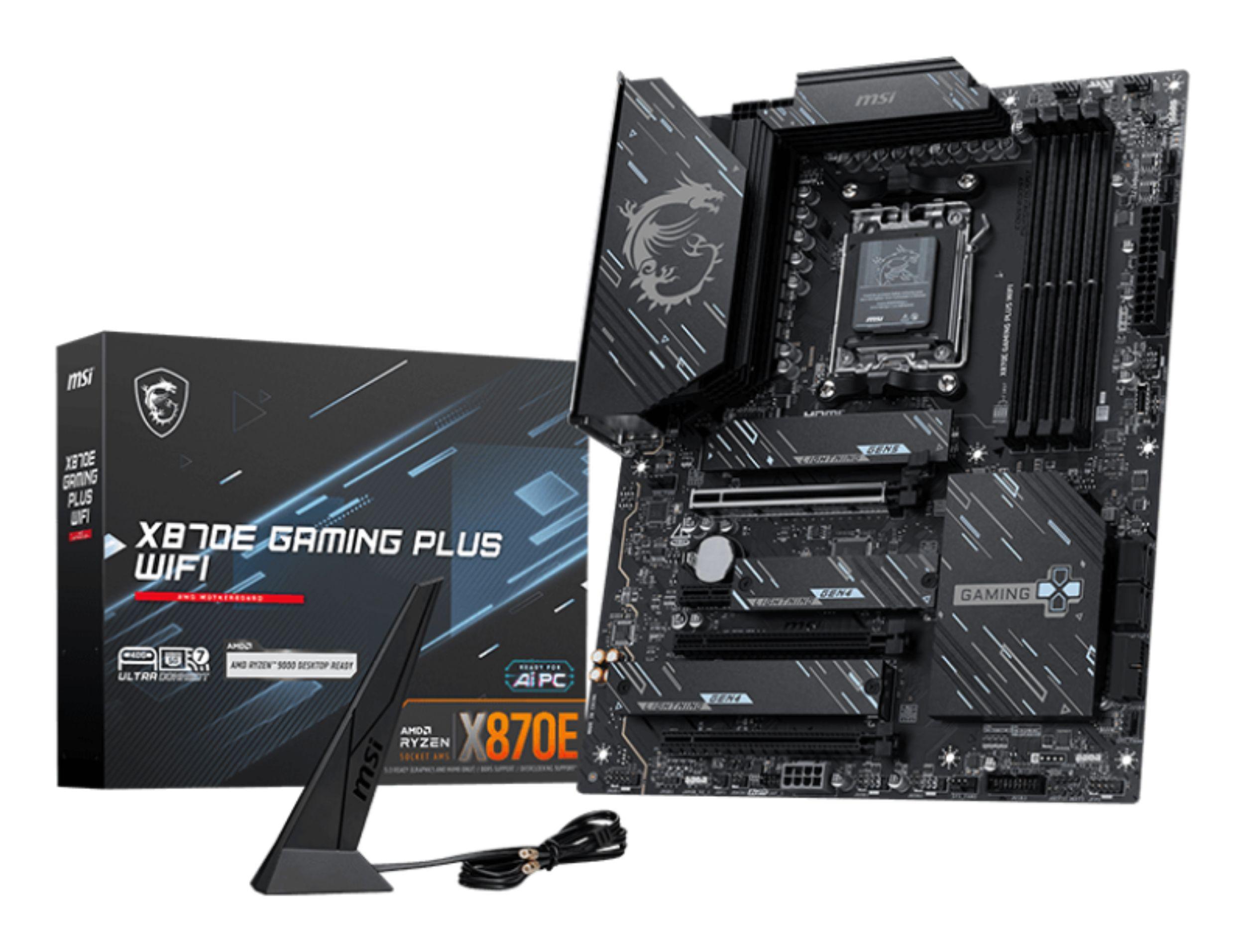 Motherboard MSI MPG X870E GAMING PLUS WIFI (AM5 - ATX - Duplo canal - Preto)