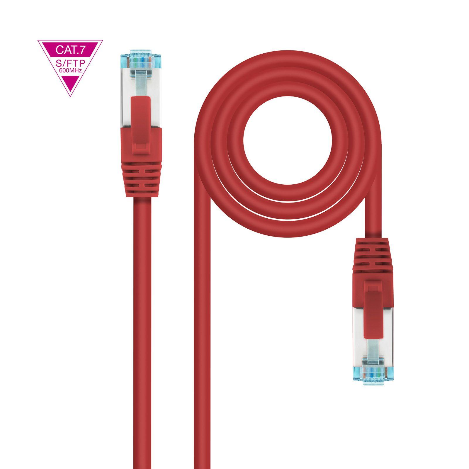 Cabo de Rede NANOCABLE 10.20.1700-L30-R (0,3 m - Cat7 - RJ-45 - Vermelho)