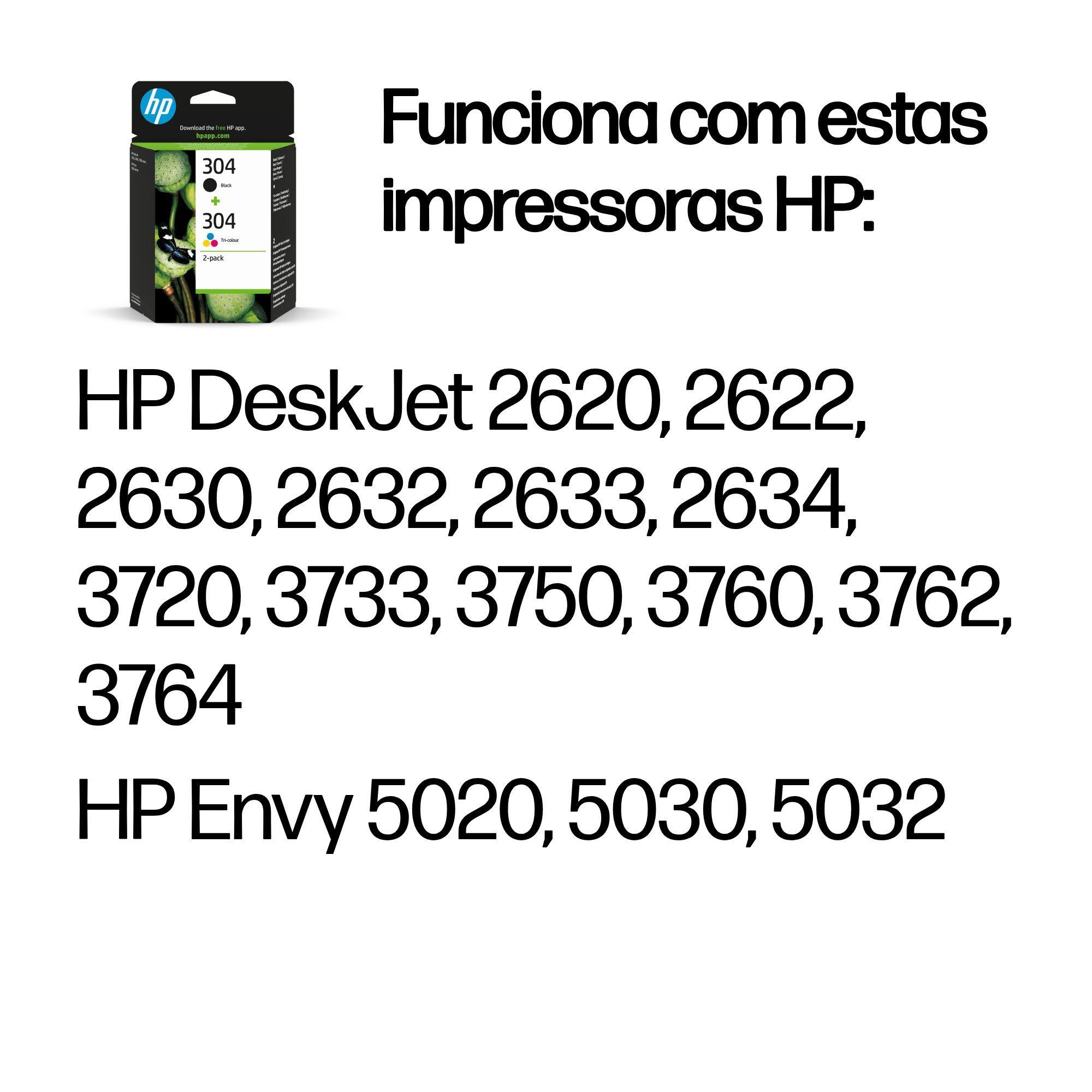 Pack de 2 Tinteiros HP 304 (Preto + Tricolor) — miniatura 2