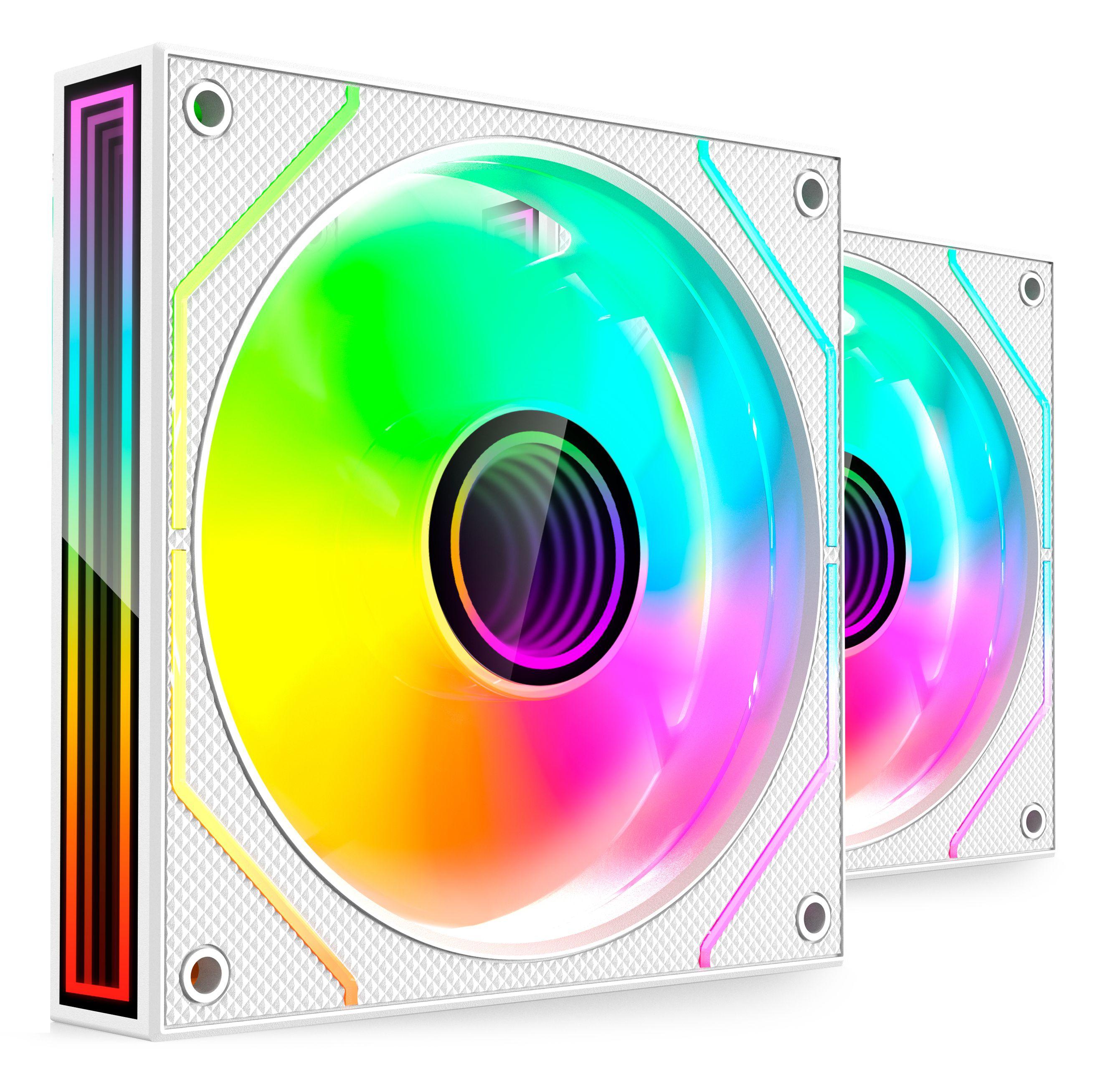 Kit de 2 Ventoinhas para Caixa de PC MARS GAMING MF-3DPROX2 (Branco)