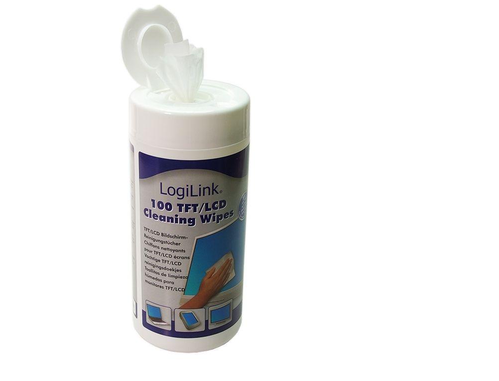Toalhetes de Limpeza para Ecrãs LOGILINK RP0003 (Preto)