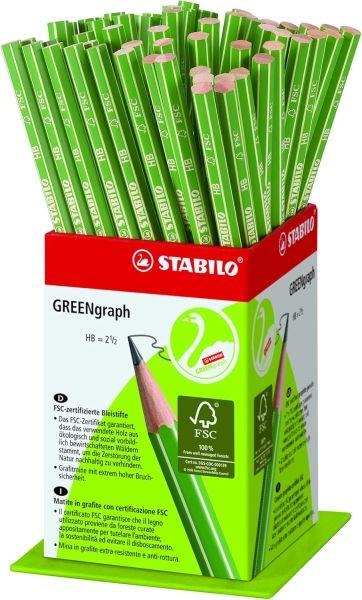 Expositor de Lápis de Grafite STABILO GREENgraph (Madeira certificada FSC® - Verde), imagem 1