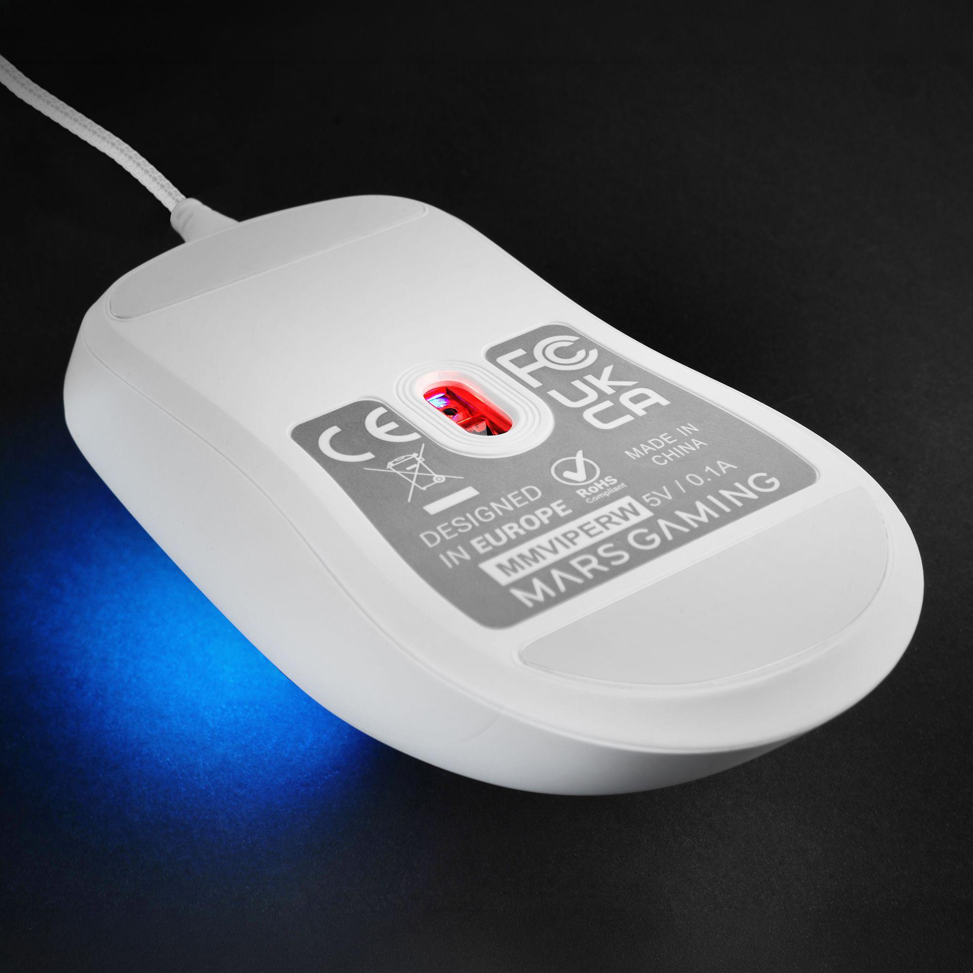 Rato Gaming MARS GAMING MM-VIPERW (Mão direita - 12800 DPI - Ótico - Branco), miniatura 7
