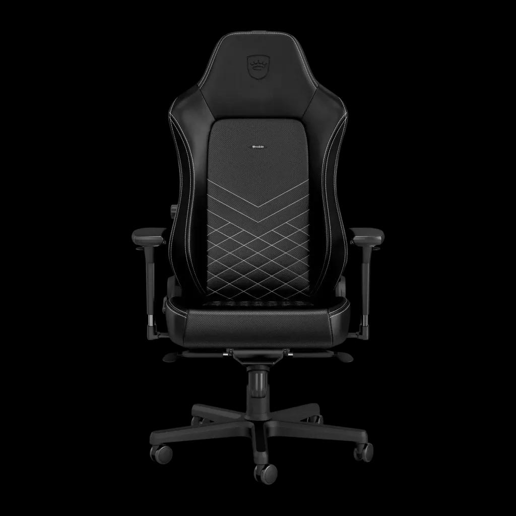 Cadeira Gaming NOBLECHAIRS HERO (150 kg - Até 8 cm - 4D - Preto/Branco Platina), imagem 1