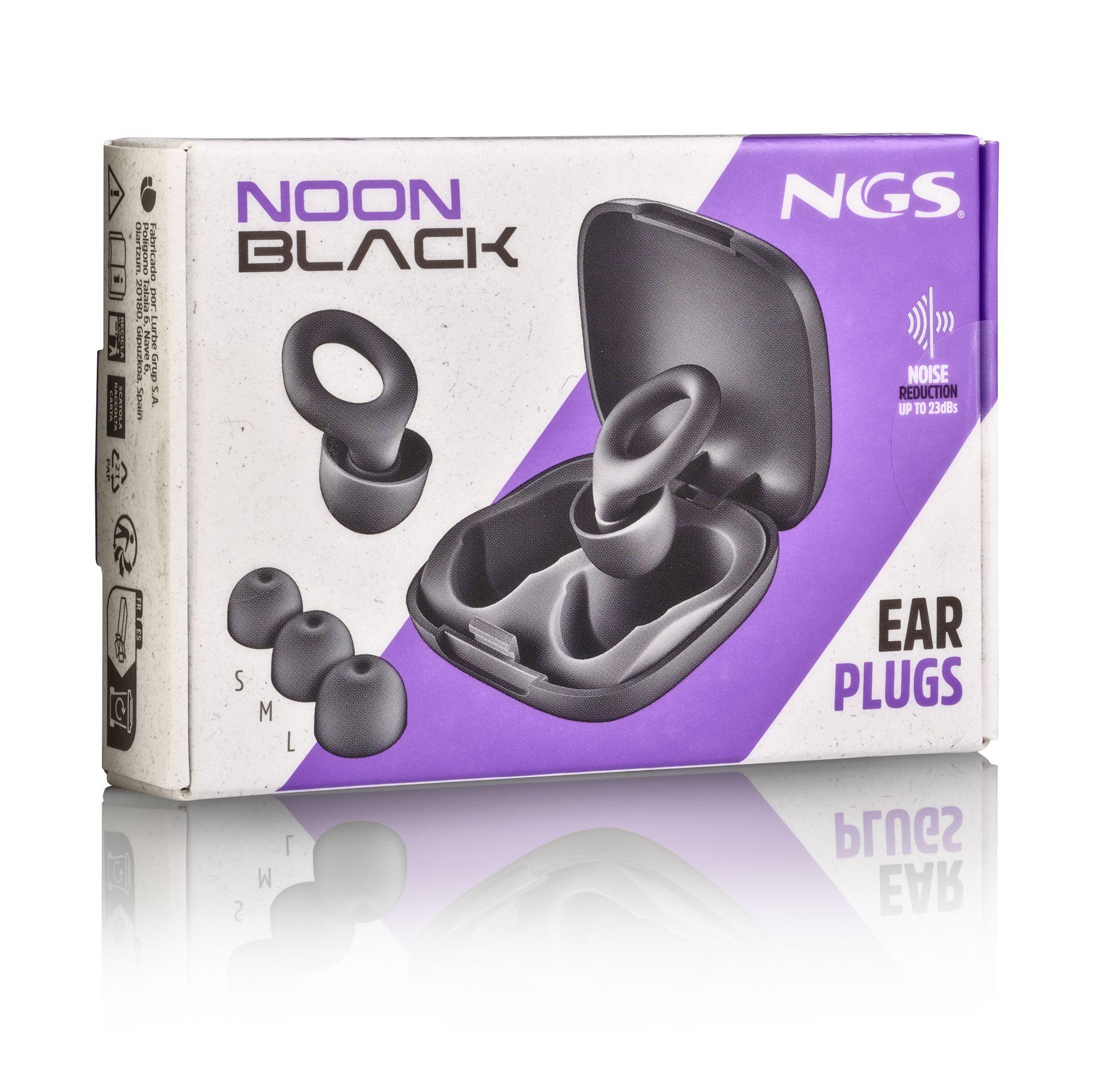 Tampões de Ouvido NGS NOON BLACK (Silicone - Preto), miniatura 13
